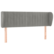vidaXL világosszürke bársony fejtámla szárnyakkal 147x23x78/88 cm (3117430) ágy és ágykellék