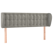vidaXL világosszürke bársony fejtámla szárnyakkal 147x23x78/88 cm (3117626) ágy és ágykellék