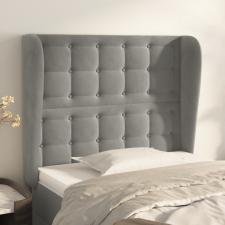 vidaXL világosszürke bársony fejtámla szárnyakkal 83 x 23 x 118/128 cm ágy és ágykellék