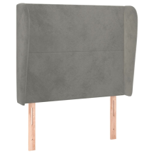 vidaXL világosszürke bársony fejtámla szárnyakkal 83 x 23 x 118/128 cm (3117706) ágy és ágykellék