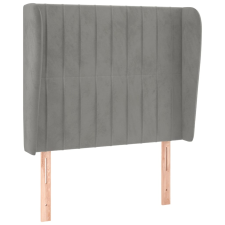 vidaXL világosszürke bársony fejtámla szárnyakkal 93 x 23 x 118/128 cm (3118230) ágy és ágykellék
