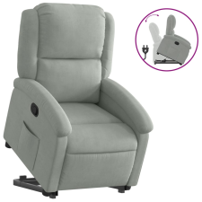 vidaXL világosszürke bársony felállást segítő dönthető fotel (3204300) bútor