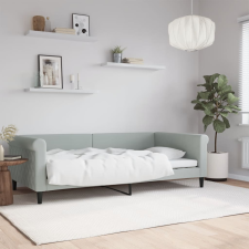 vidaXL világosszürke bársony kanapéágy 100 x 200 cm bútor