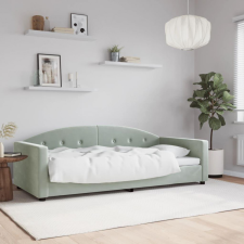 vidaXL világosszürke bársony kanapéágy 90 x 200 cm ágy és ágykellék