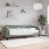 vidaXL világosszürke bársony kanapéágy matraccal 90 x 200 cm