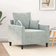 vidaXL világosszürke bársony kanapéfotel 60 cm bútor