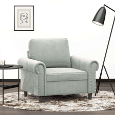 vidaXL világosszürke bársony kanapéfotel 60 cm bútor