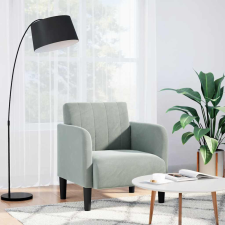 vidaXL Világosszürke bársony kanapészék karfás szék 54 cm bútor