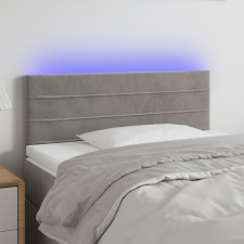vidaXL világosszürke bársony LED-es fejtámla 100x5x78/88 cm ágy és ágykellék