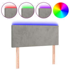 vidaXL világosszürke bársony LED-es fejtámla 100x5x78/88 cm (3121374) ágy és ágykellék