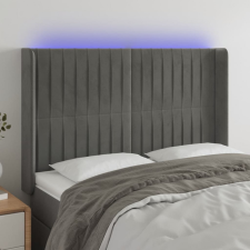 vidaXL világosszürke bársony LED-es fejtámla 147x16x118/128 cm ágy és ágykellék