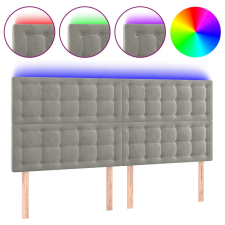 vidaXL világosszürke bársony LED-es fejtámla 180x5x118/128 cm (3122918) ágy és ágykellék