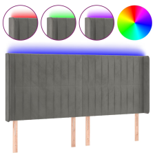 vidaXL világosszürke bársony LED-es fejtámla 183x16x118/128 cm (3124346) ágy és ágykellék