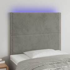 vidaXL világosszürke bársony LED-es fejtámla 80x5x118/128 cm ágy és ágykellék