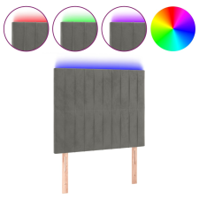 vidaXL világosszürke bársony LED-es fejtámla 80x5x118/128 cm (3122692) ágy és ágykellék