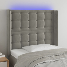 vidaXL világosszürke bársony LED-es fejtámla 83x16x118/128 cm ágy és ágykellék