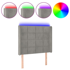 vidaXL világosszürke bársony LED-es fejtámla 83x16x118/128 cm (3124078) ágy és ágykellék