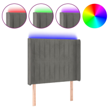 vidaXL világosszürke bársony LED-es fejtámla 83x16x118/128 cm (3124316) ágy és ágykellék