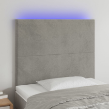 vidaXL világosszürke bársony LED-es fejtámla 90x5x118/128 cm ágy és ágykellék