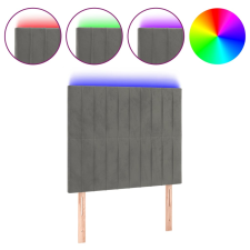 vidaXL világosszürke bársony LED-es fejtámla 90x5x118/128 cm (3122698) ágy és ágykellék