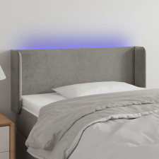 vidaXL világosszürke bársony LED-es fejtámla 93 x 16 x 78/88 cm ágy és ágykellék