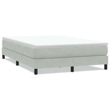 vidaXL világosszürke bársony rugós ágy matrac nélkül 140x210 cm (3315825) ágy és ágykellék