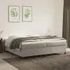 vidaXL világosszürke bársony rugós ágy matraccal 200x200 cm