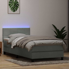 vidaXL világosszürke bársony rugós ágy matraccal 80x210 cm ágy és ágykellék