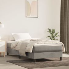 vidaXL világosszürke bársony rugós ágykeret 100x200 cm ágy és ágykellék