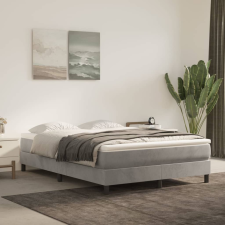vidaXL világosszürke bársony rugós ágykeret 140 x 190 cm ágy és ágykellék