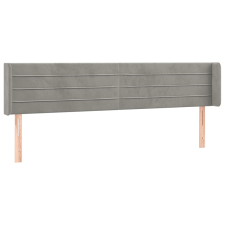 vidaXL világosszürke bársony szárnyas fejtámla 183x16x78/88 cm (3118968) ágy és ágykellék