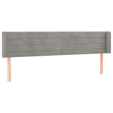 vidaXL világosszürke bársony szárnyas fejtámla 203x16x78/88 cm (3118974) ágy és ágykellék