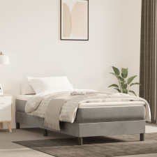 vidaXL világosszürke bársony zsebrugós ágymatrac 100x220x20 cm ágy és ágykellék