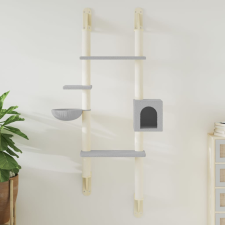 vidaXL világosszürke falra szerelhető kaparófa 180 cm macskafelszerelés