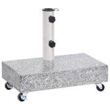 vidaXL világosszürke gránit napernyőtalp 45 x 25 x 8,3 cm kerti bútor
