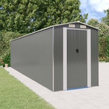 vidaXL világosszürke horganyzott acél kerti fészer 192 x 772 x 223 cm kerti tárolás