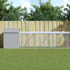 vidaXL Világosszürke horganyzott acél kifutós tyúkketrec 117x813x123cm haszonállat felszerelés