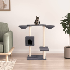 vidaXL világosszürke macskabútor kaparófákkal 82 cm macskafelszerelés