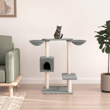 vidaXL világosszürke macskabútor kaparófákkal 82 cm macskafelszerelés