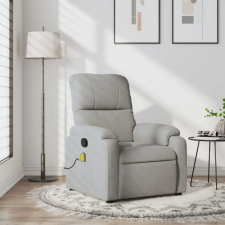 vidaXL Világosszürke mikroszálas szövet dönthető masszázsfotel masszázsfotel