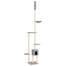vidaXL világosszürke plafonig érő kaparófa 258,5-284,5 cm (171718) macskabútor