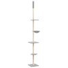 vidaXL világosszürke plafonig érő kaparófa 263,5-289,5 cm (171709)