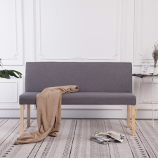 vidaXL világosszürke poliészter pad 139,5 cm bútor