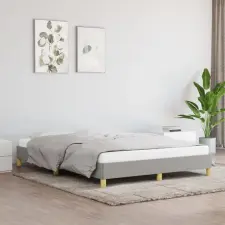 vidaXL Világosszürke szövet ágykeret 160x200 cm ágy és ágykellék