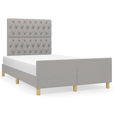vidaXL világosszürke szövet ágykeret fejtámlával 120 x 200 cm (3125284) ágy és ágykellék