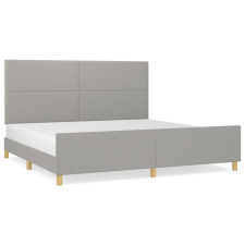 vidaXL világosszürke szövet ágykeret fejtámlával 200x200 cm (3125000) ágy és ágykellék