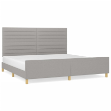 vidaXL világosszürke szövet ágykeret fejtámlával 200x200 cm (3125162) ágy és ágykellék