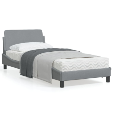 vidaXL Világosszürke szövet ágykeret fejtámlával 90 x 190 cm ágy és ágykellék