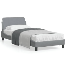 vidaXL Világosszürke szövet ágykeret fejtámlával 90 x 200 cm ágy és ágykellék