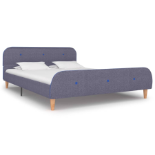 vidaXL világosszürke szövet ágykeret matrac nélkül 135x190 cm ágy és ágykellék